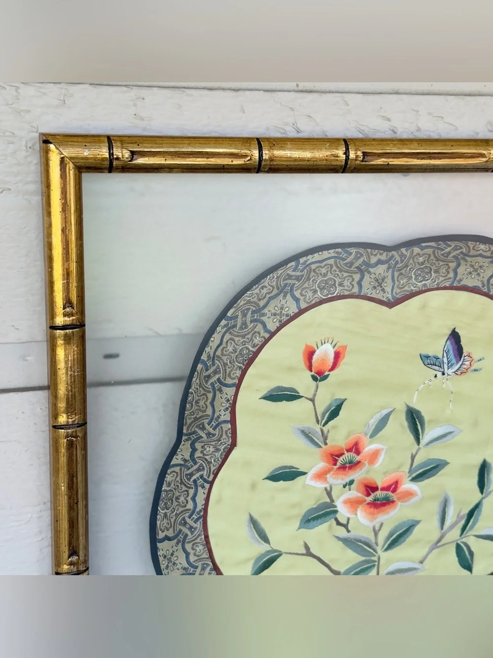 Antique Chinese Hand Embroidered Forbidden Stitch 100% Silk Art Framed Decor